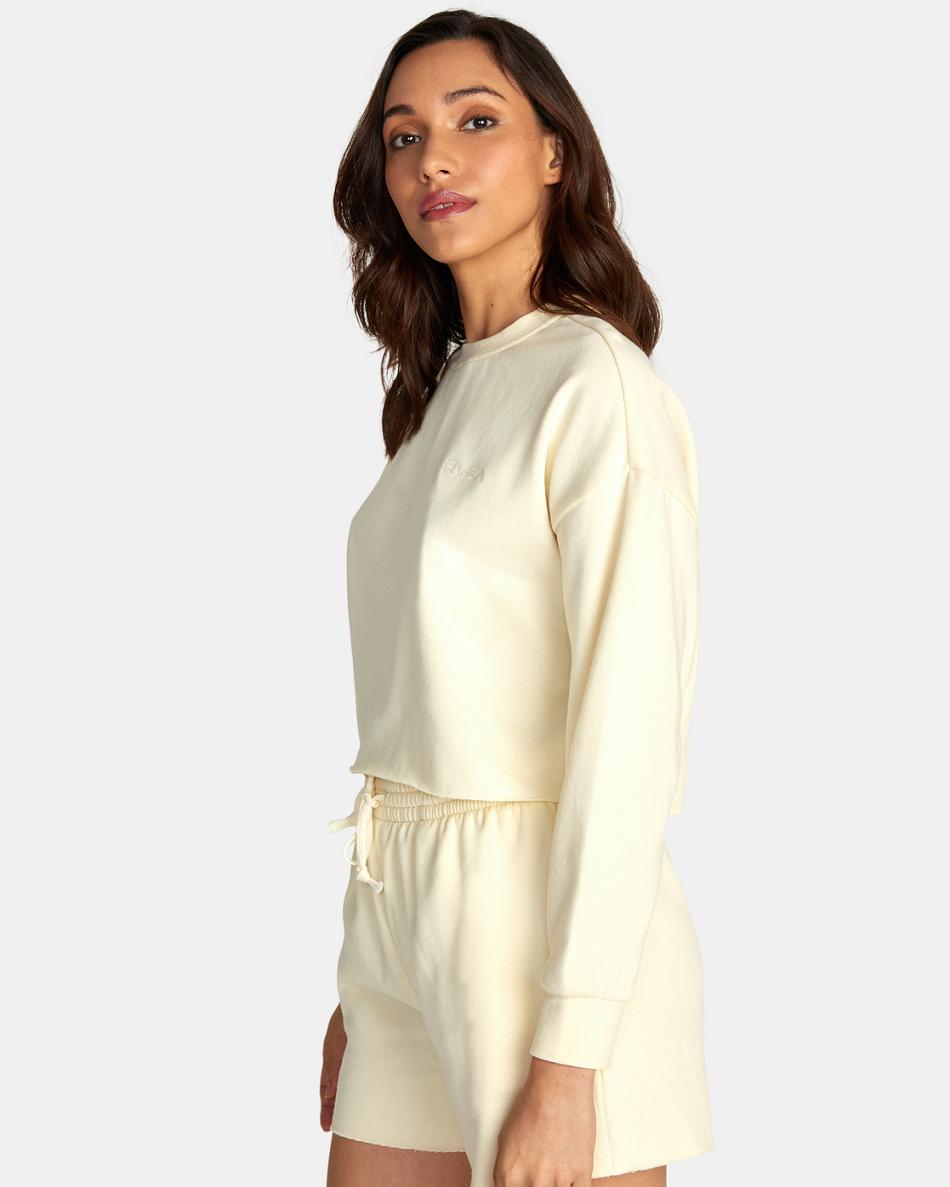 Afterglow Rvca Test Drive Cropped Women's Hoodie | USEGJ93418
