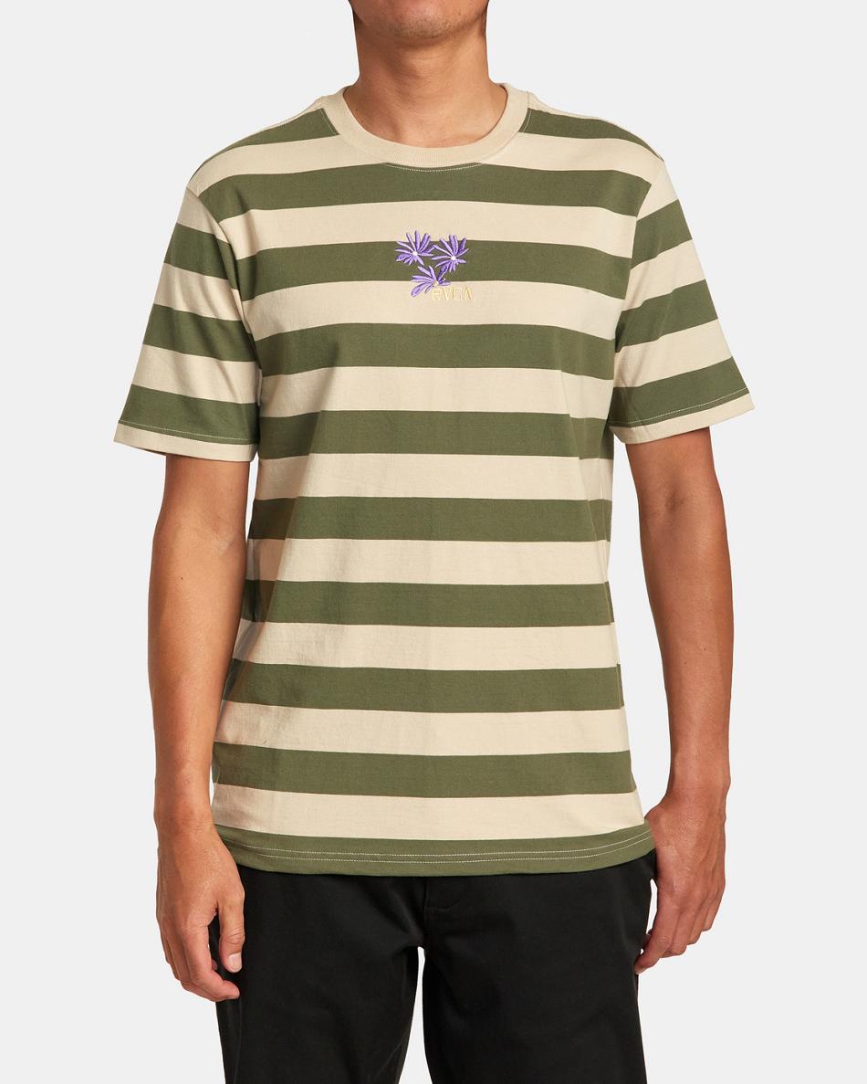 Aloe Rvca Corso Stripe Tee Men's Short Sleeve | TUSPQ45611