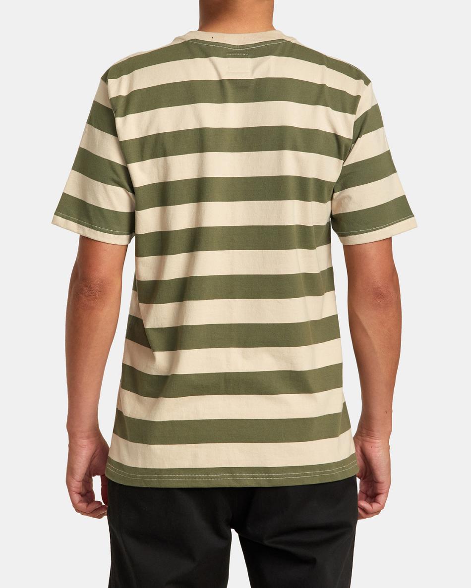 Aloe Rvca Corso Stripe Tee Men's Short Sleeve | TUSPQ45611
