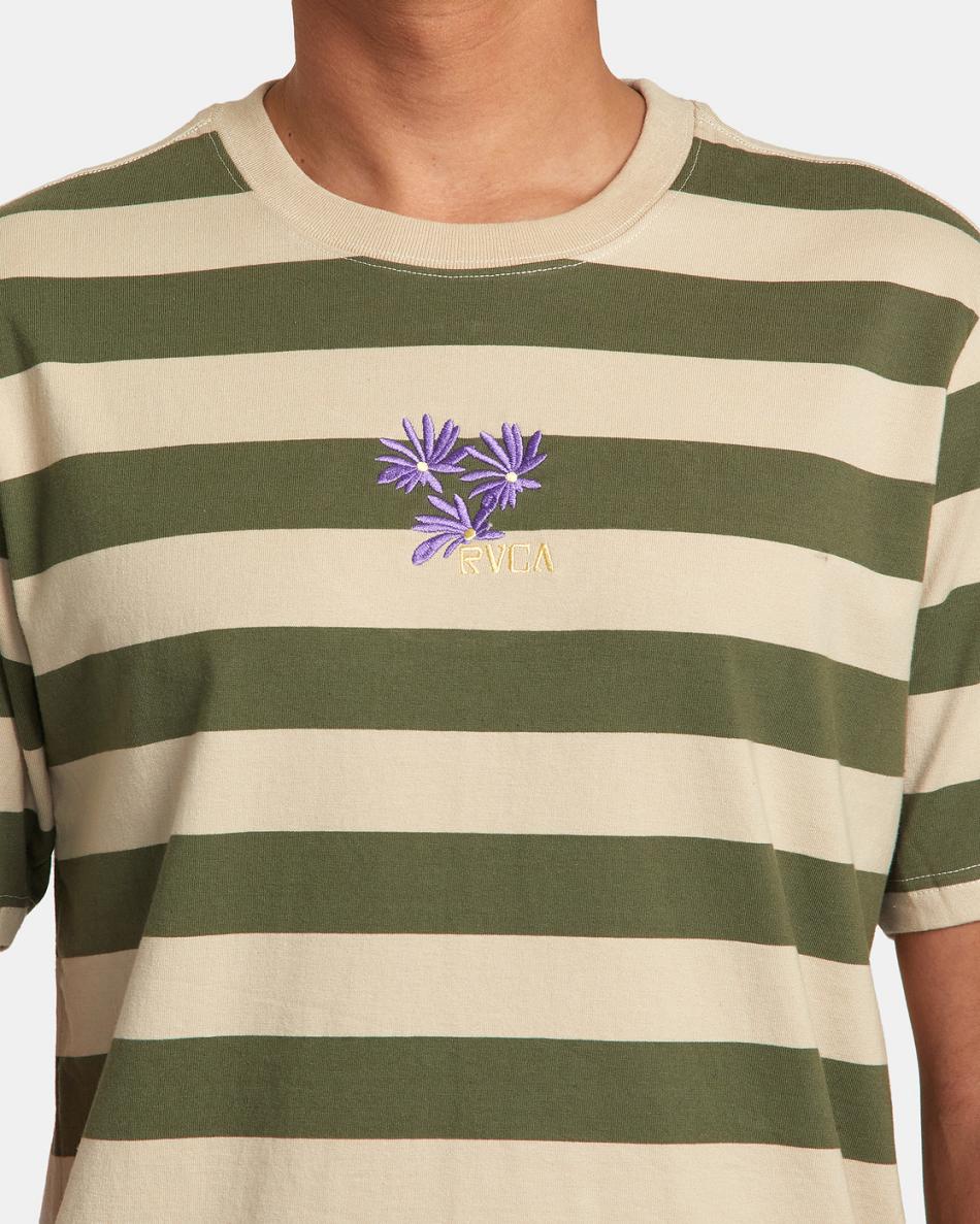 Aloe Rvca Corso Stripe Tee Men's Short Sleeve | TUSPQ45611
