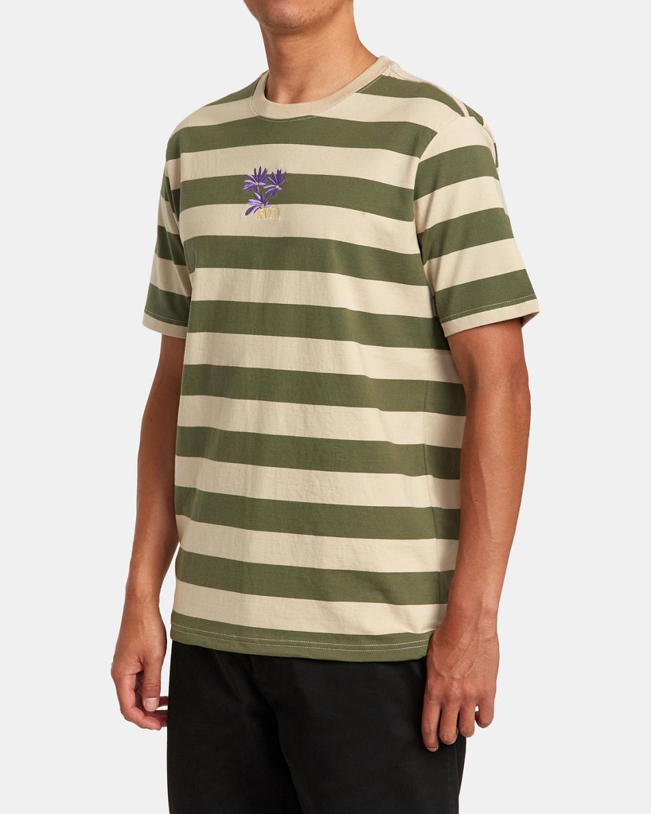 Aloe Rvca Corso Stripe Tee Men's Short Sleeve | TUSPQ45611