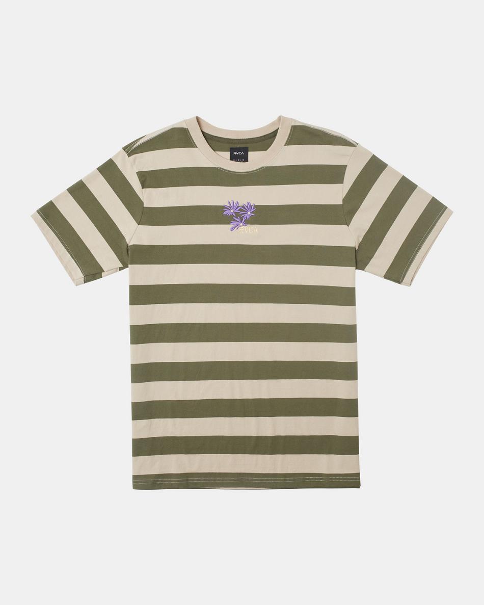 Aloe Rvca Corso Stripe Tee Men\'s Short Sleeve | TUSPQ45611