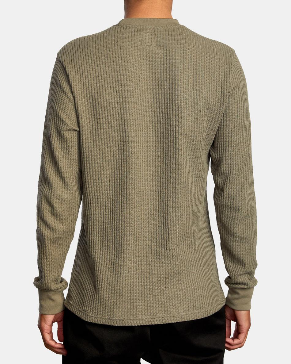 Aloe Rvca Day Shift Long Sleeve Thermal Men's Hoodie | QUSWA31300
