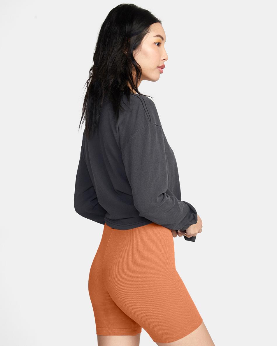 Amber Rvca Push It Bike Shorts Women's Loungewear | YUSVQ89736