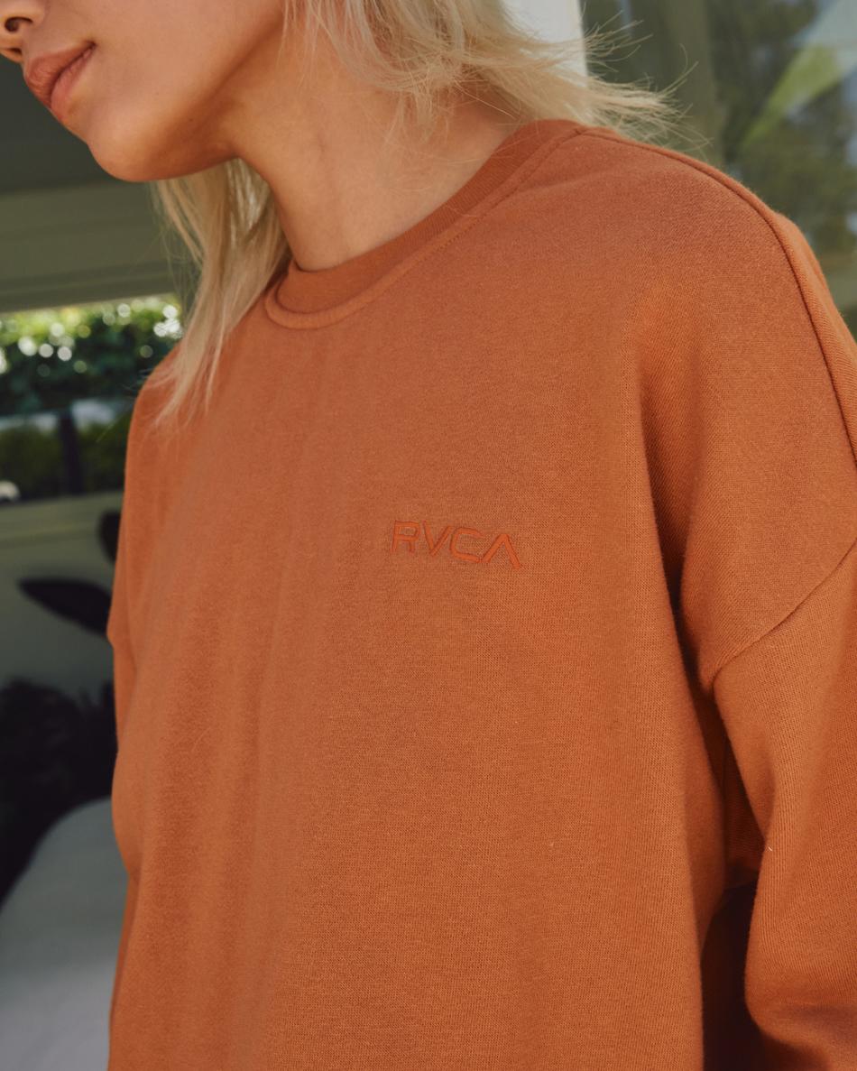 Amber Rvca Test Drive Cropped Sweatshirt Women's Loungewear | FUSHY73985