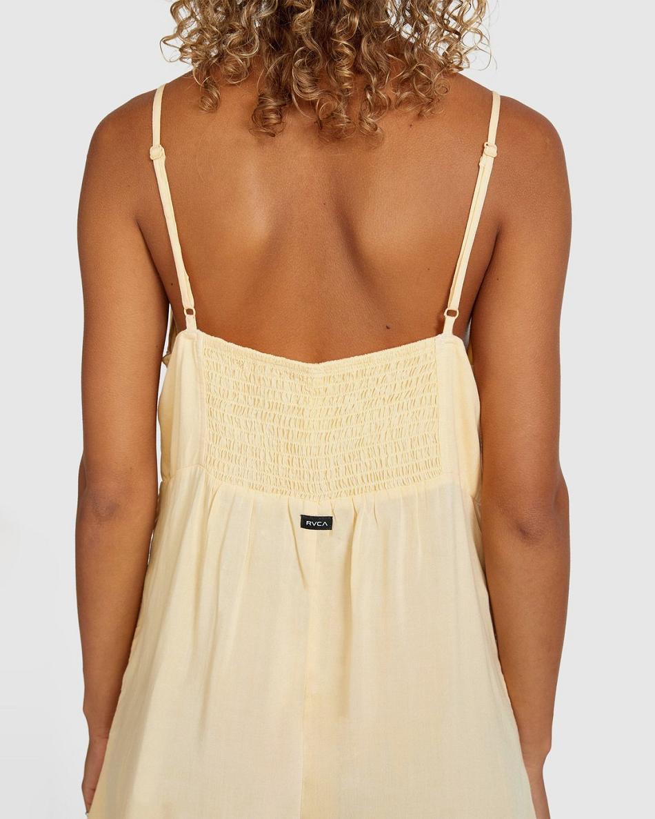 Apricot Rvca Woodstock Romper Women's Cover ups | ZUSMJ71506