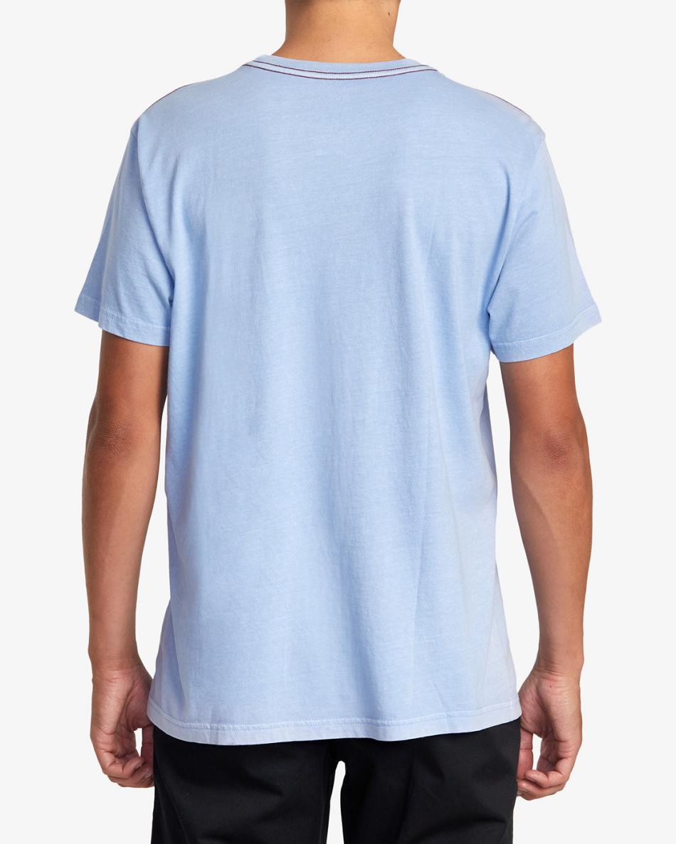 Ash Blue Rvca PTC II Pigment Tee Men's Short Sleeve | USCIF96917