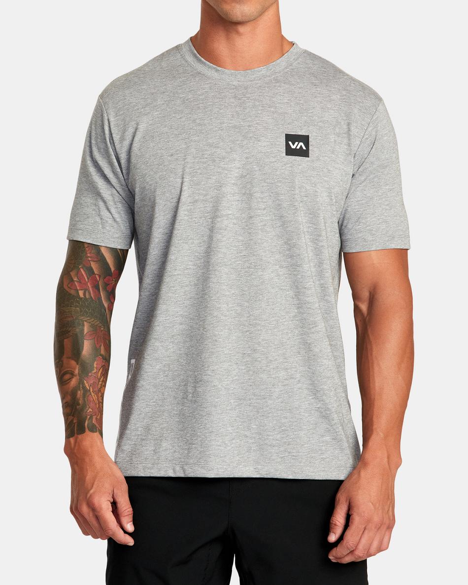 Athletic Heather Rvca RVCA 2X Tee Men\'s Short Sleeve | USEAH92415