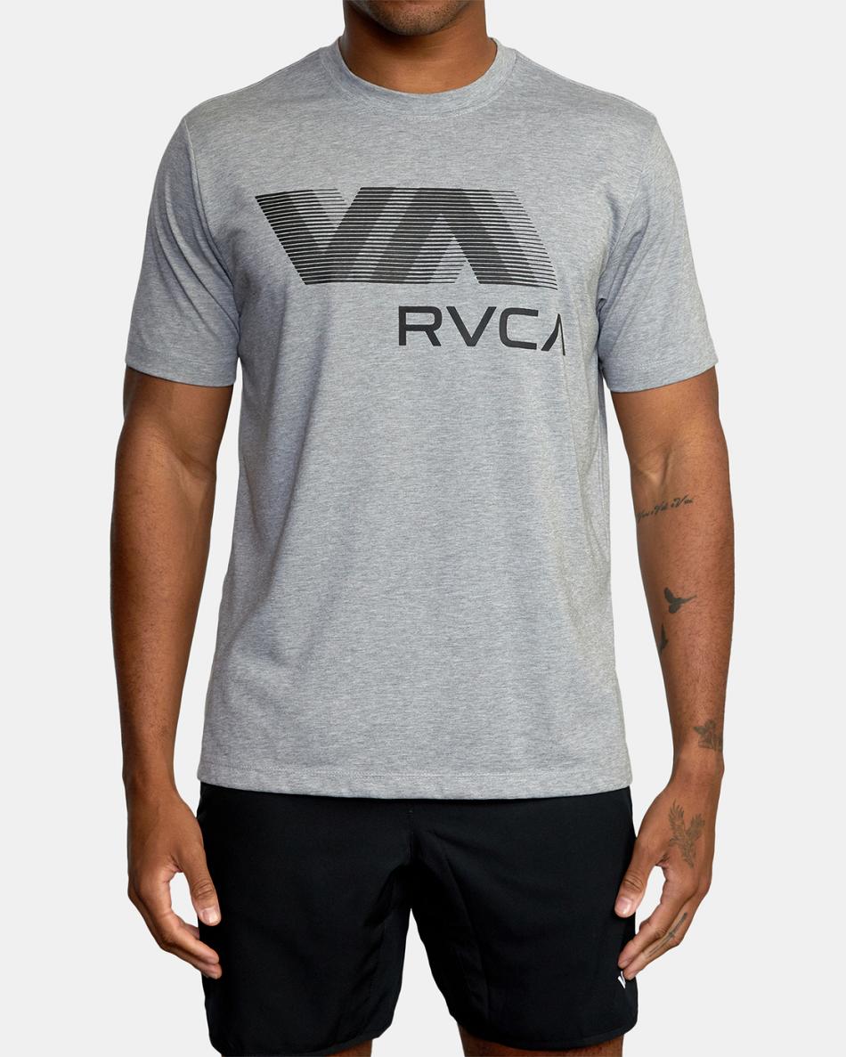 Athletic Heather Rvca VA RVCA Blur Performance Tee Men's Short Sleeve | USCIF29097