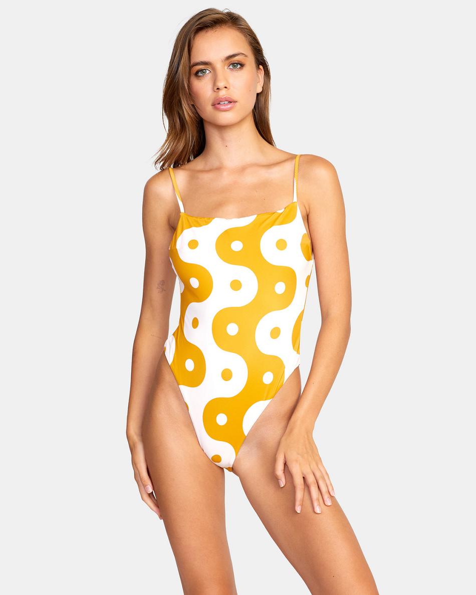 Barely Pink Rvca Good Days Women\'s Swimsuits | QUSUV80310