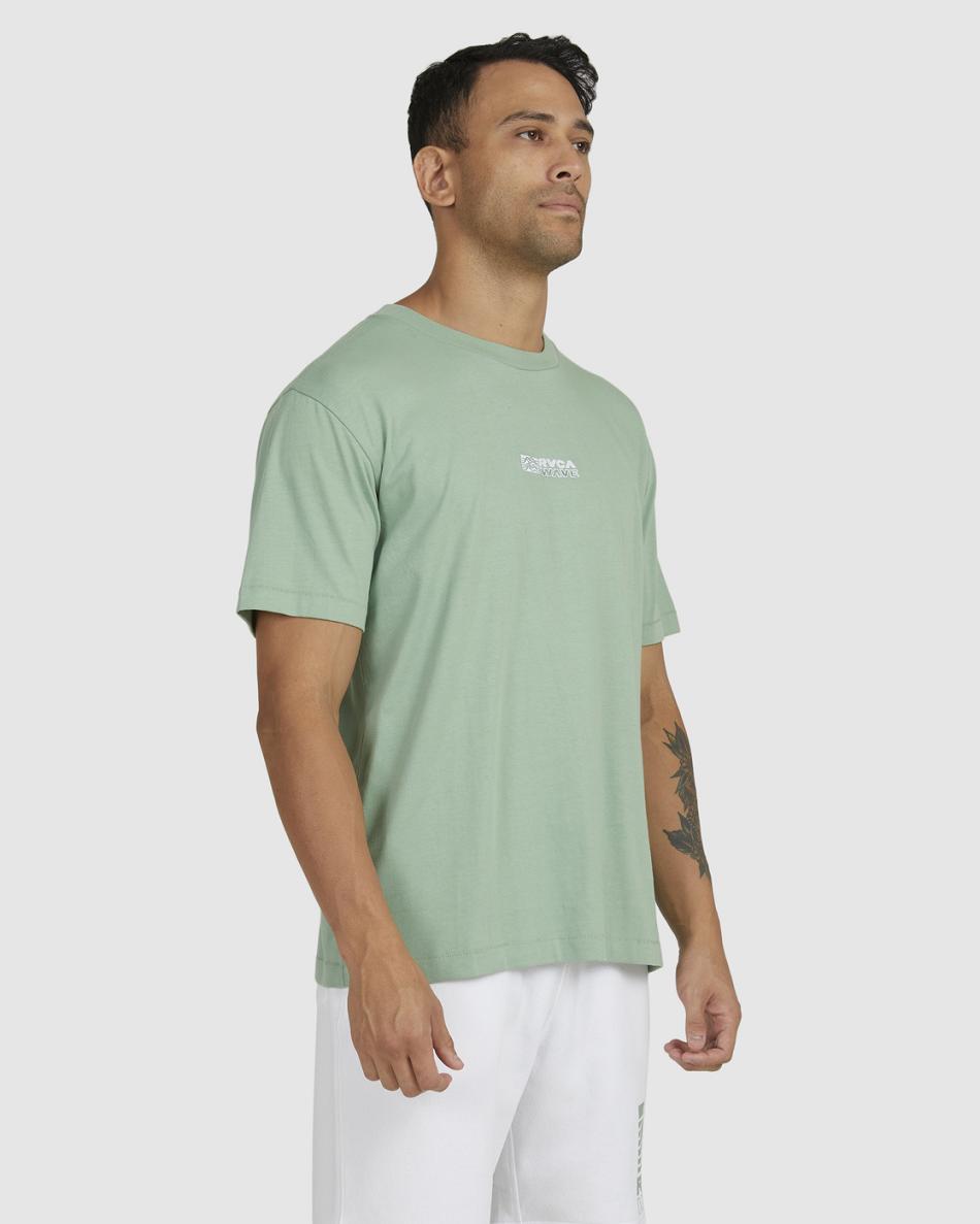 Basil Rvca RVCA Wave Tee Men's Short Sleeve | USJVR45817