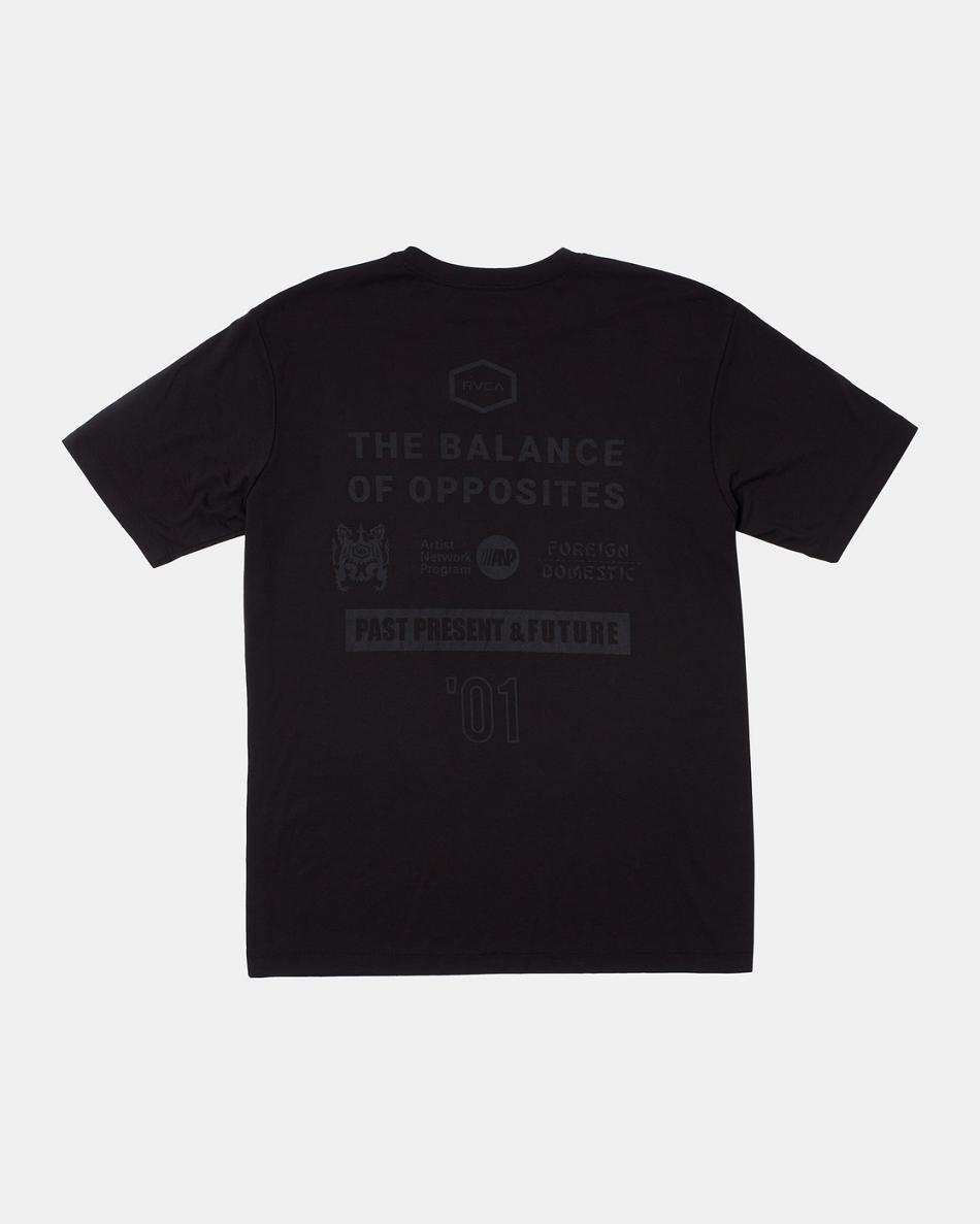 Black 2 Rvca All Brand Workout Shirt Men's Short Sleeve | USEGJ14521