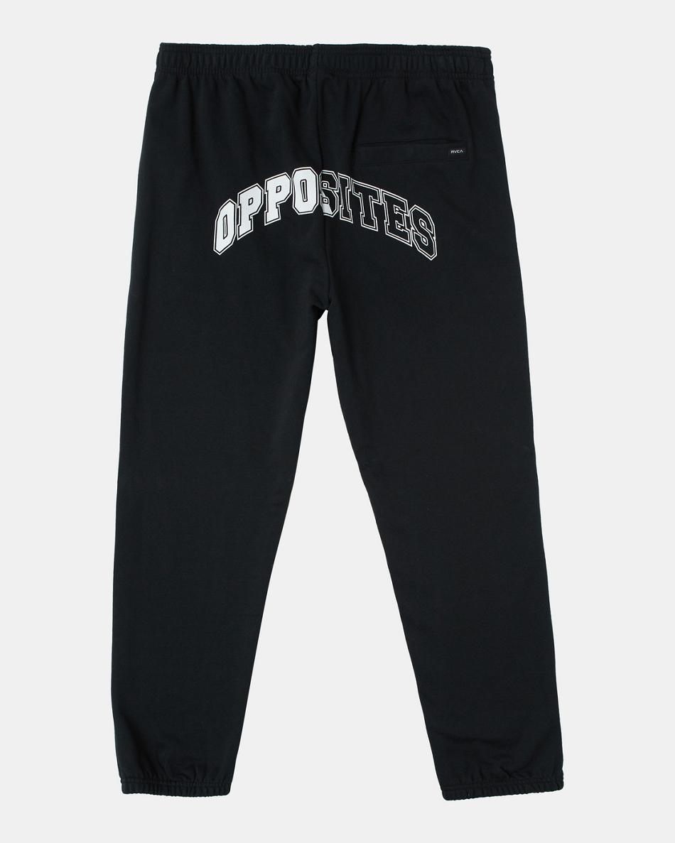 Black Print Rvca Big Split Men's Pants | TUSPQ76908