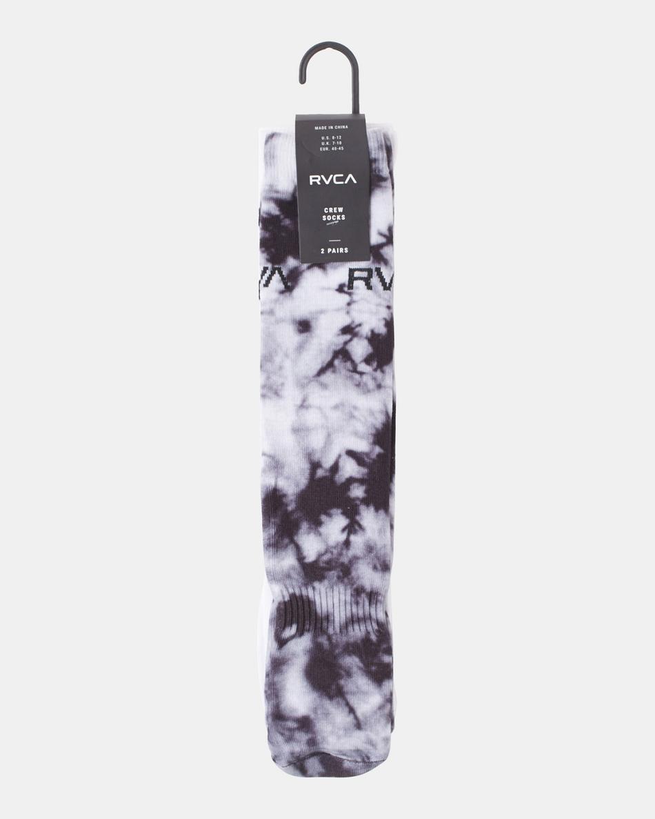 Black Rvca 2 Pack Tie-Dye Crew Men's Socks | USJZR37976