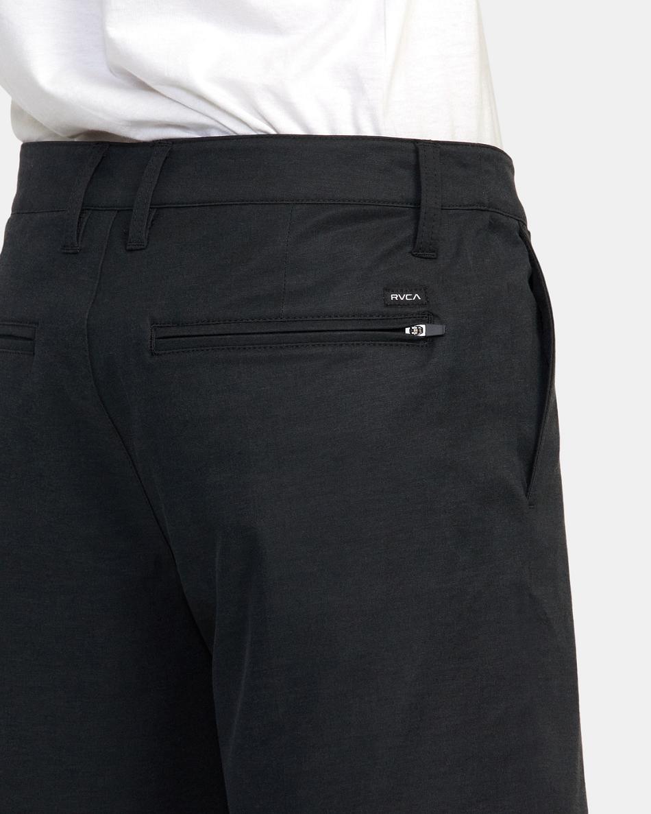 Black Rvca Back In Hybrid 19 Men's Shorts | USJVR78749
