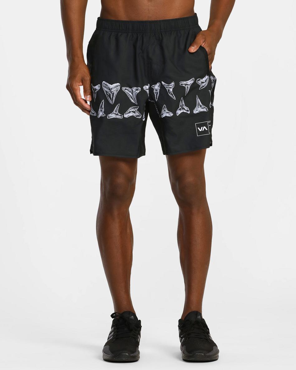 Black Rvca Ben Horton Yogger Performance Men's Running Shorts | MUSHR74254
