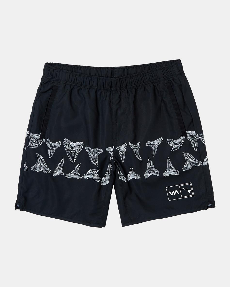 Black Rvca Ben Horton Yogger Performance Men\'s Running Shorts | MUSHR74254