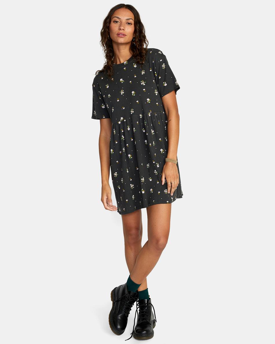 Black Rvca City Vibes Women's Dress | AUSDF48591