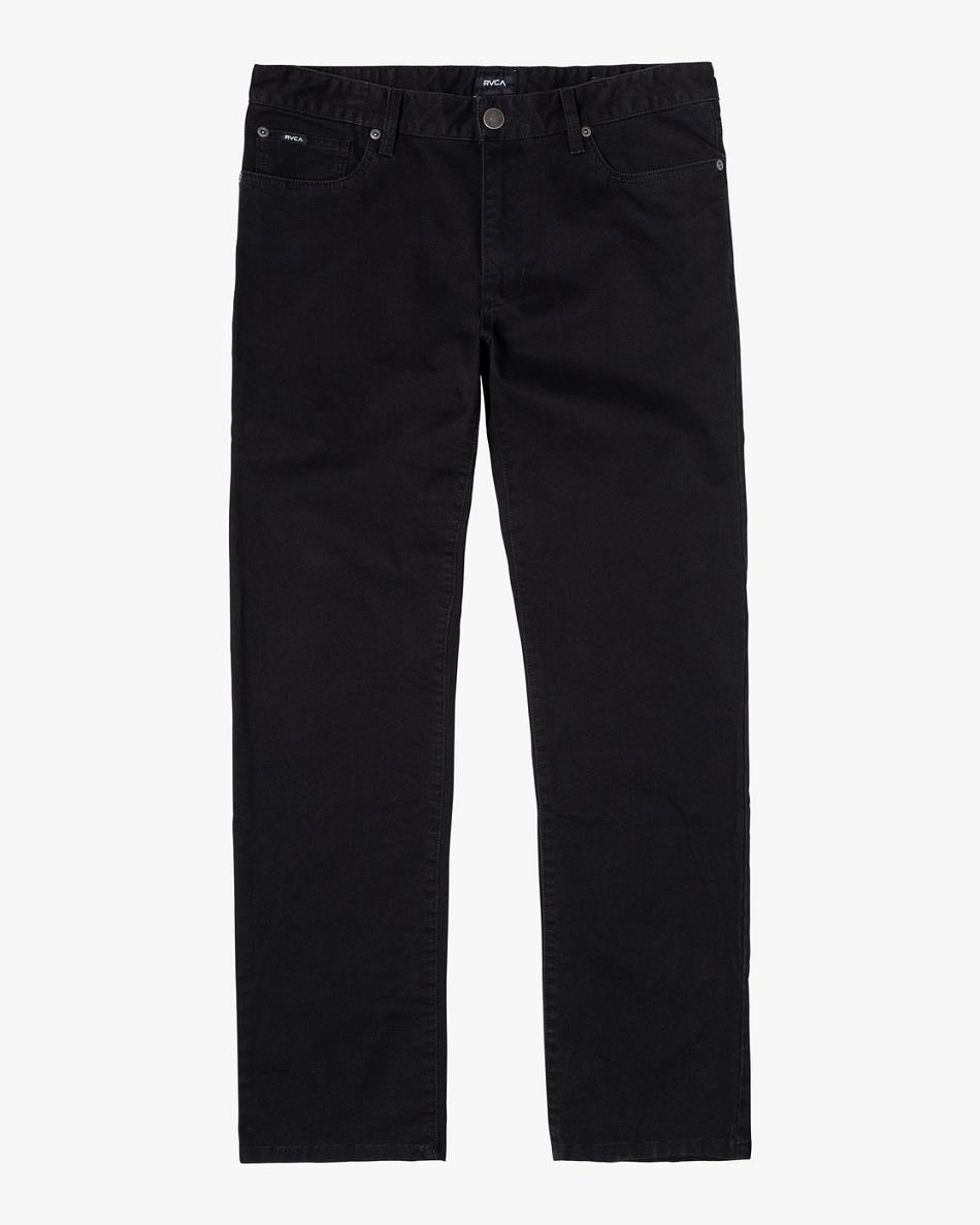 Black Rvca Daggers Twill Slim Fit Men\'s Pants | AUSDF48028