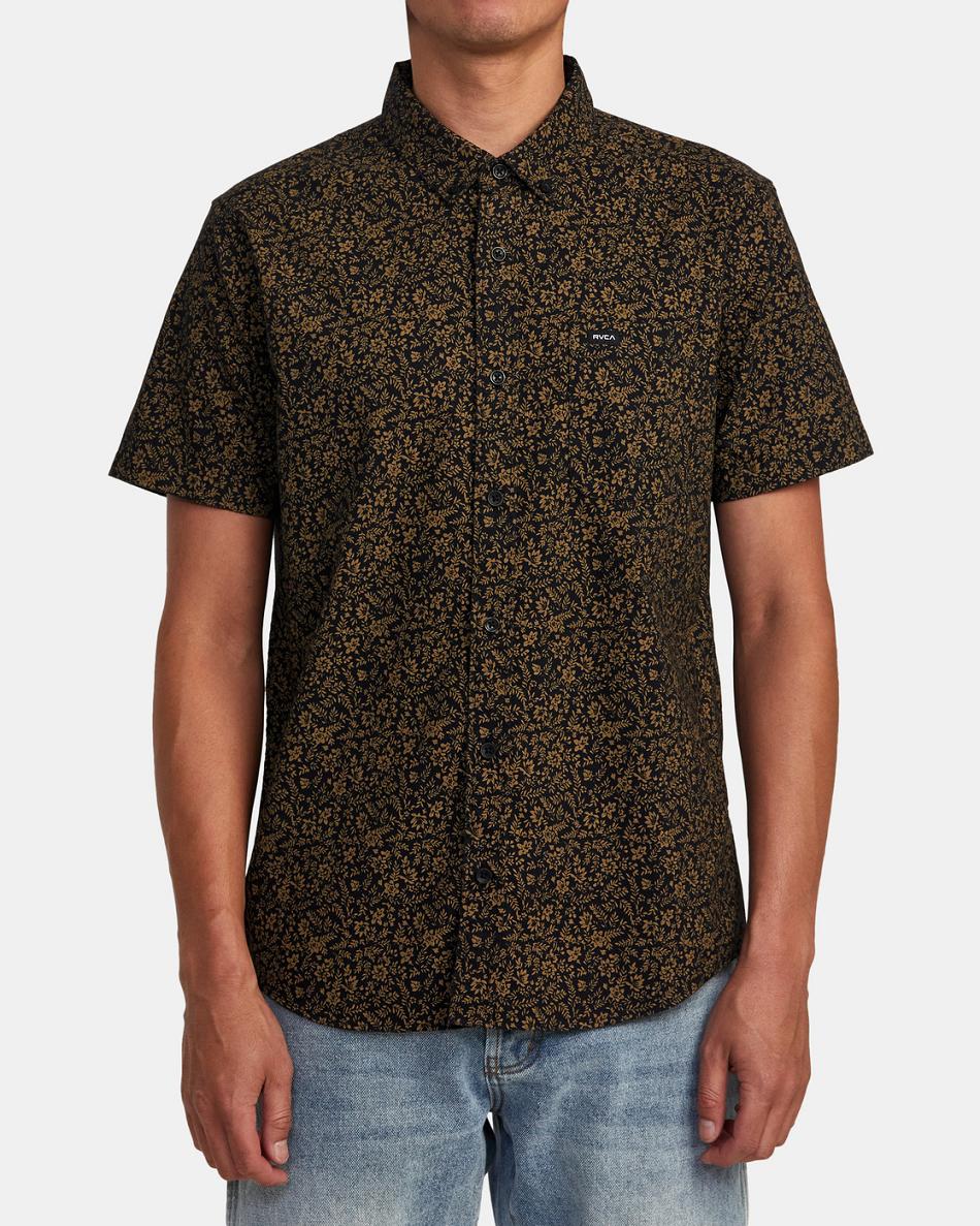 Black Rvca Do Print Short Sleeve Men's T shirt | AUSWC93614