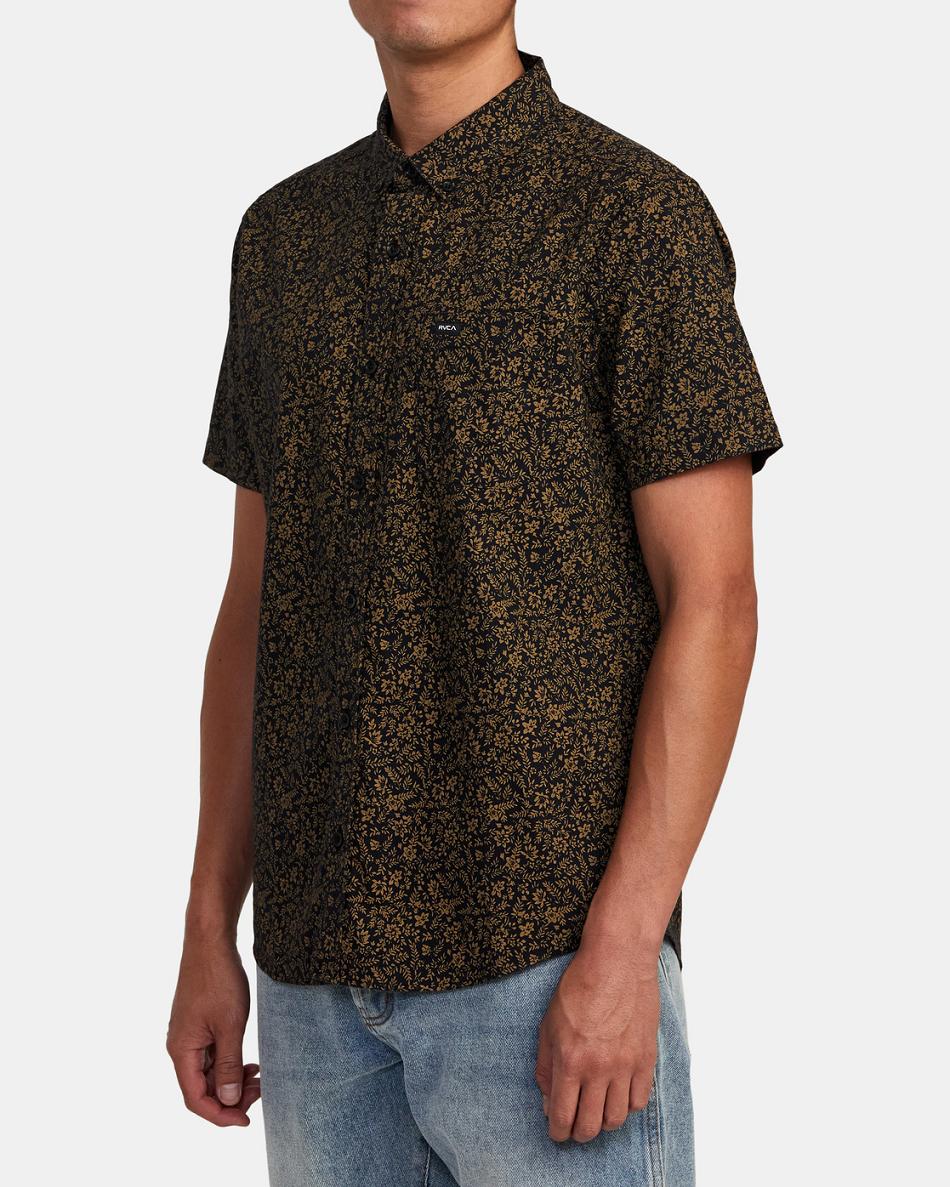 Black Rvca Do Print Short Sleeve Men's T shirt | AUSWC93614