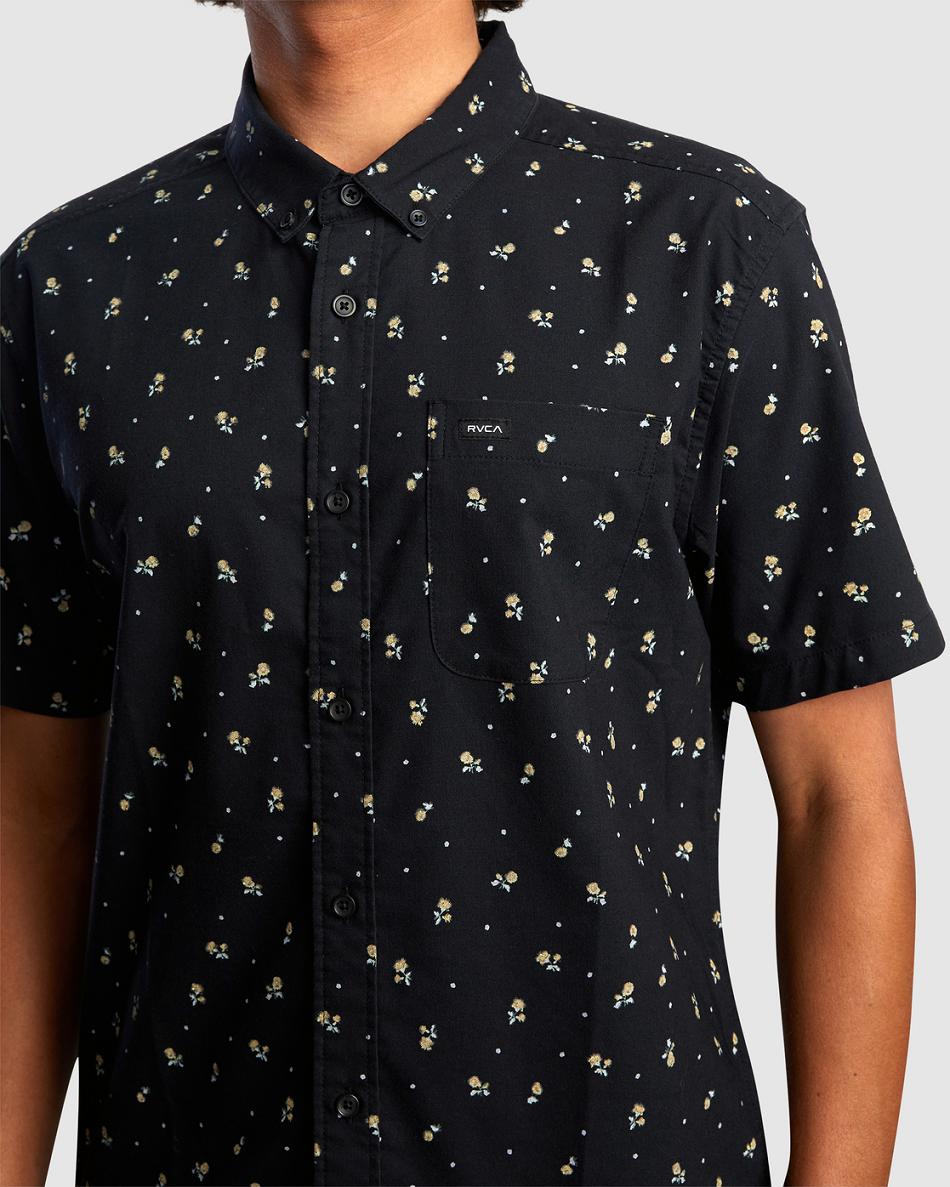 Black Rvca Do Slim Fit Short Sleeve Men's T shirt | MUSHR51604