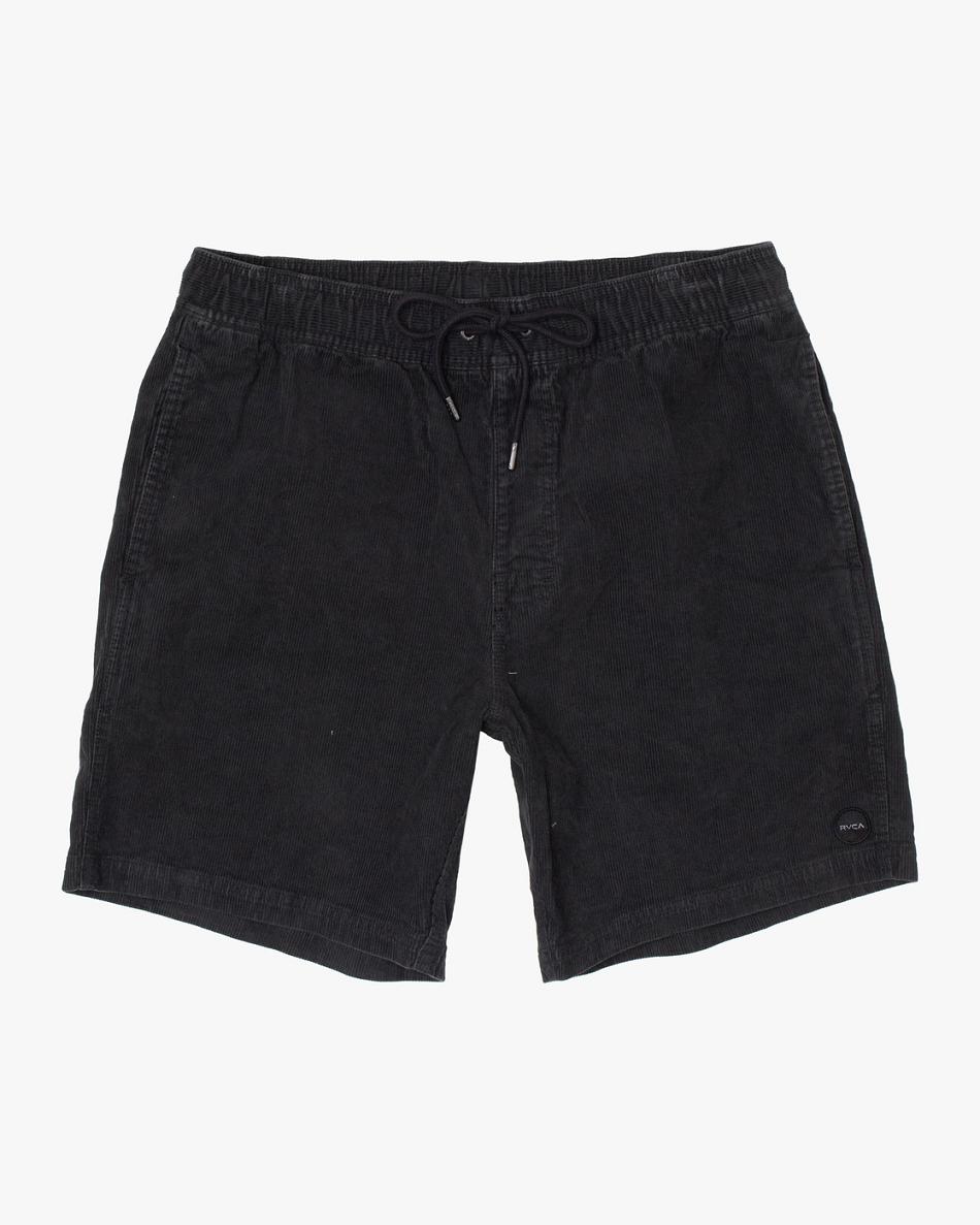 Black Rvca Escape Corduroy 16 Boys\' Shorts | USEGJ52666