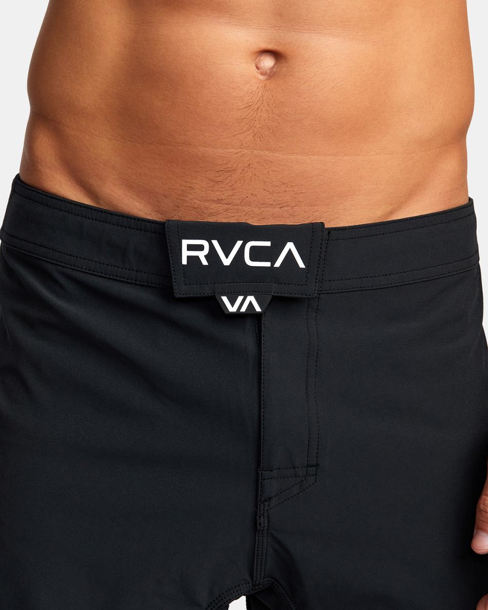 Black Rvca Grappler Elastic Men's Running Shorts | PUSER30077