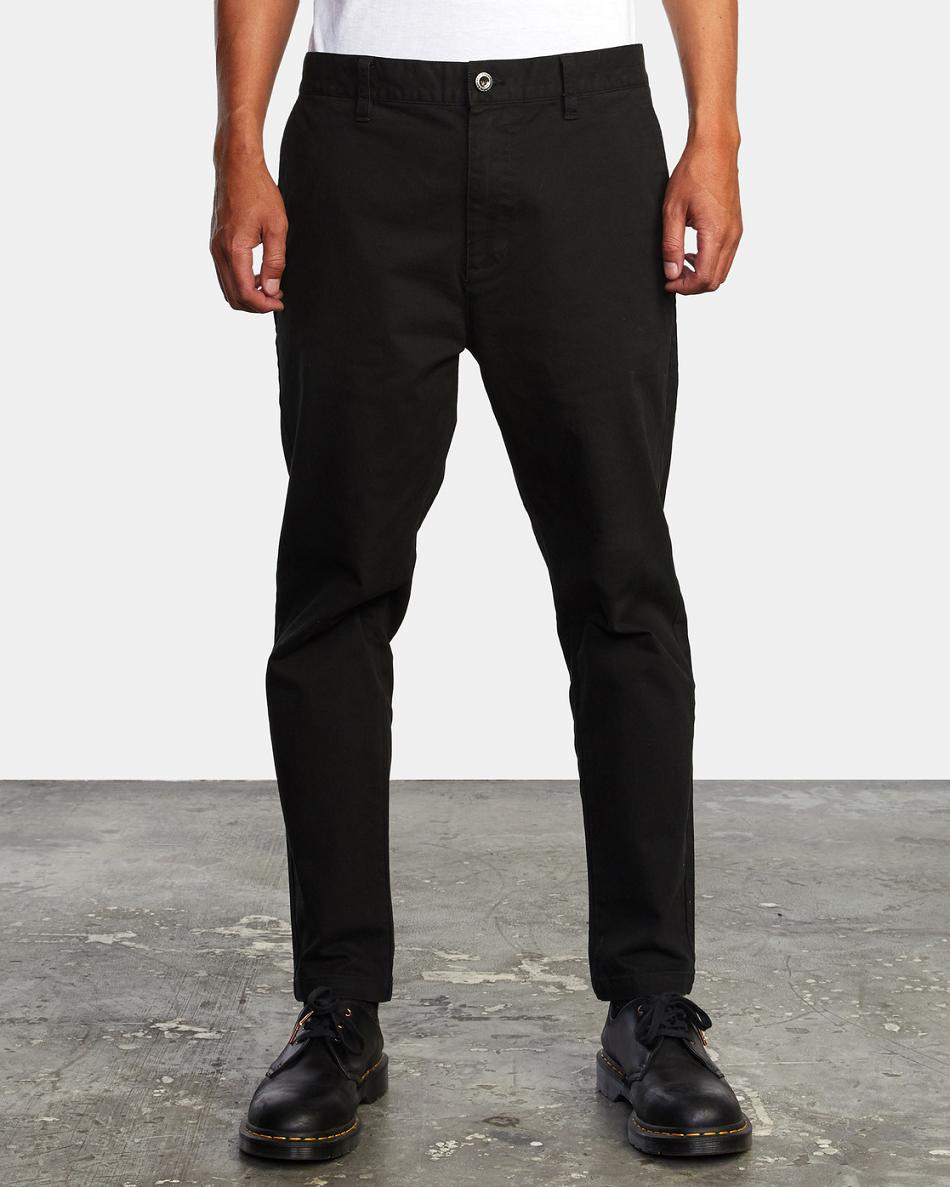 Black Rvca HITCHER Men's Pants | USNZX19304