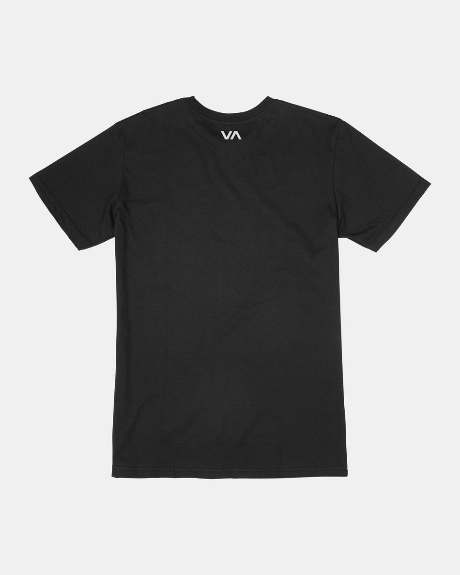 Black Rvca Icon Tee Men's Short Sleeve | LUSTR58300