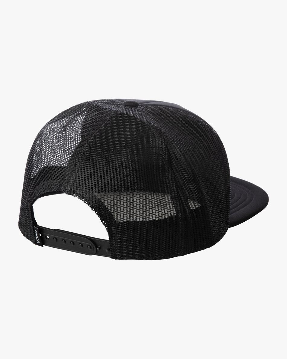 Black Rvca Islands Balance Box Trucker Men's Hats | PUSER38069
