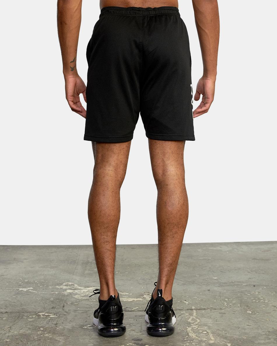 Black Rvca Mesh II Elastic 19 Men's Shorts | EUSVG63481