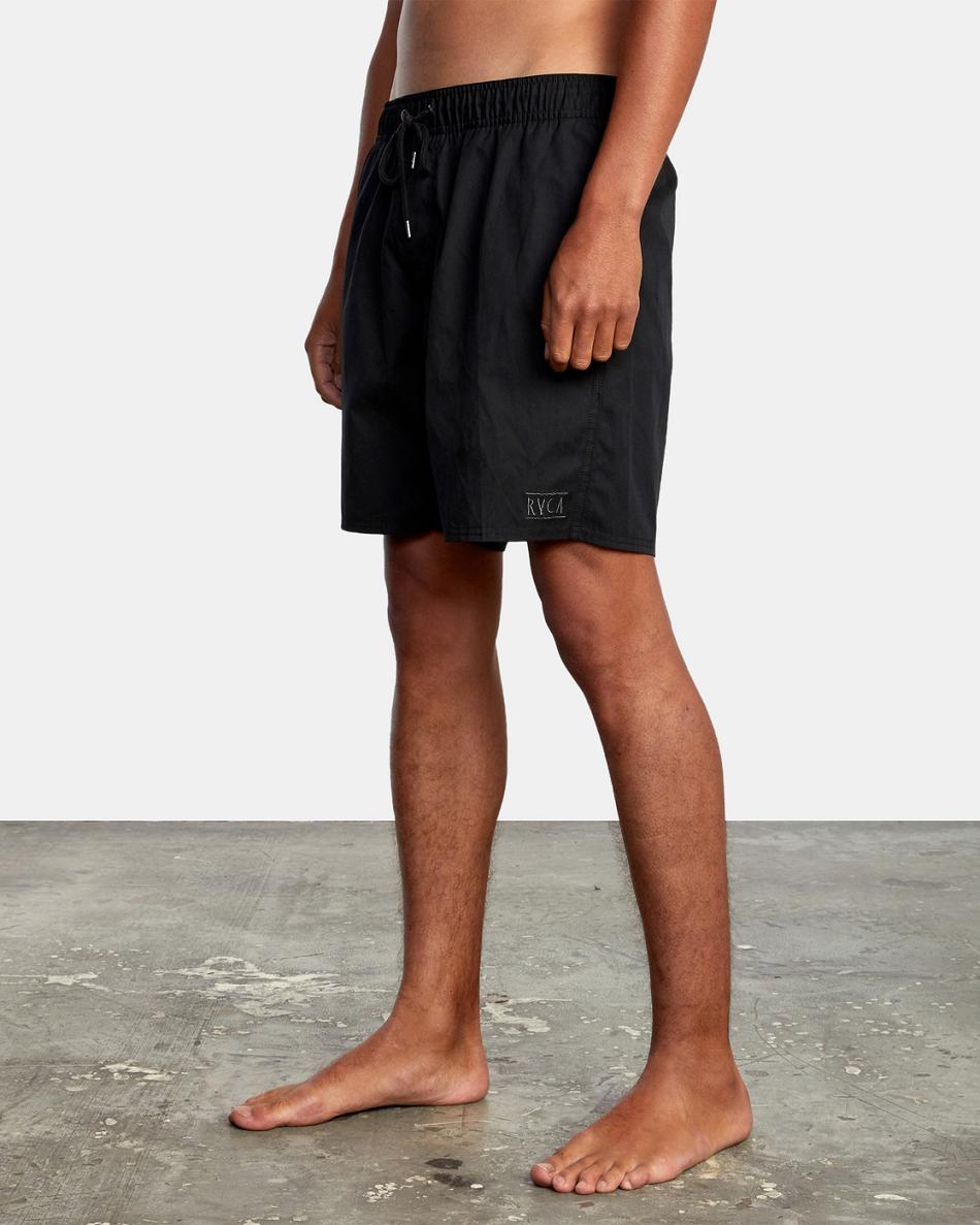 Black Rvca Opposites Hybrid Elasticized Men's Shorts | USXMI15617
