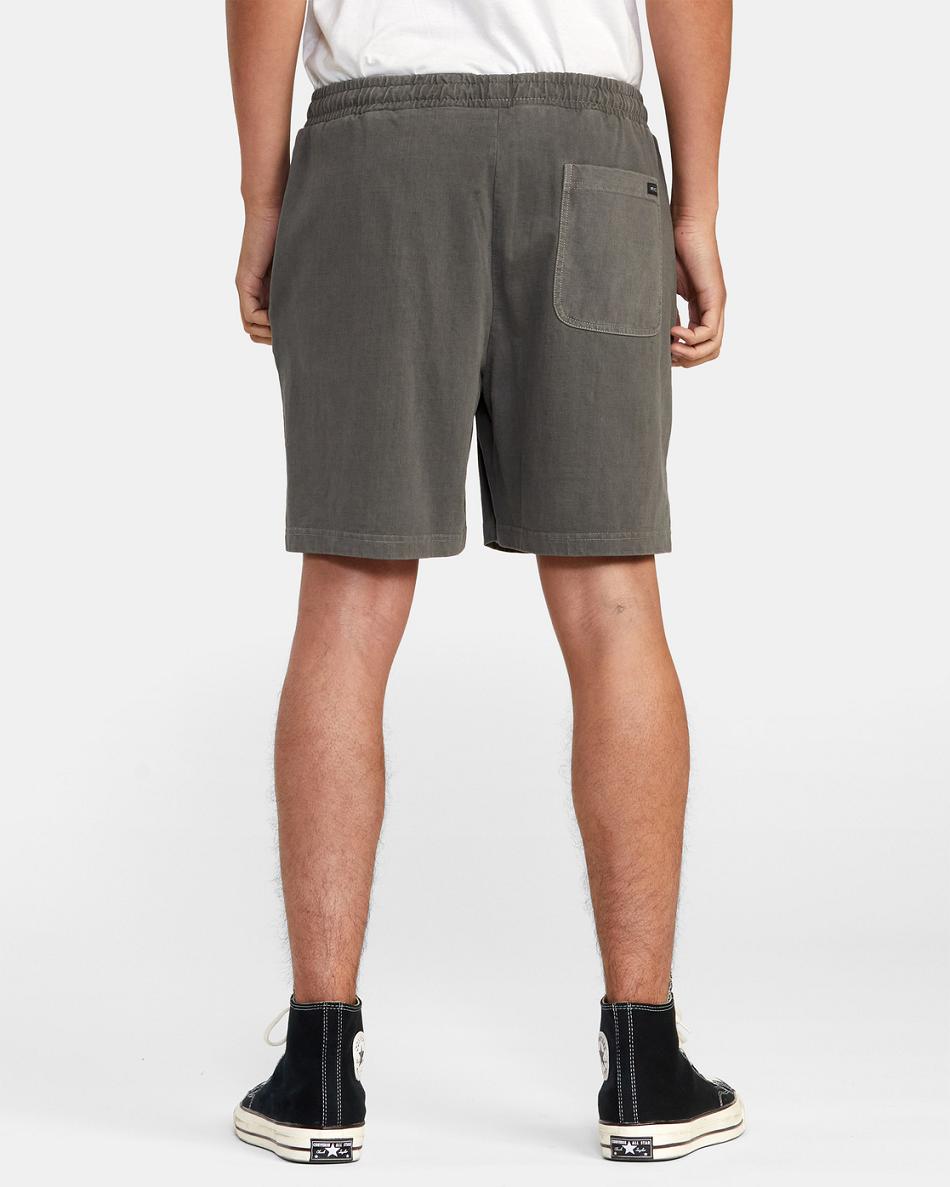 Black Rvca PTC Elastic 18 Men's Shorts | USJBT53167