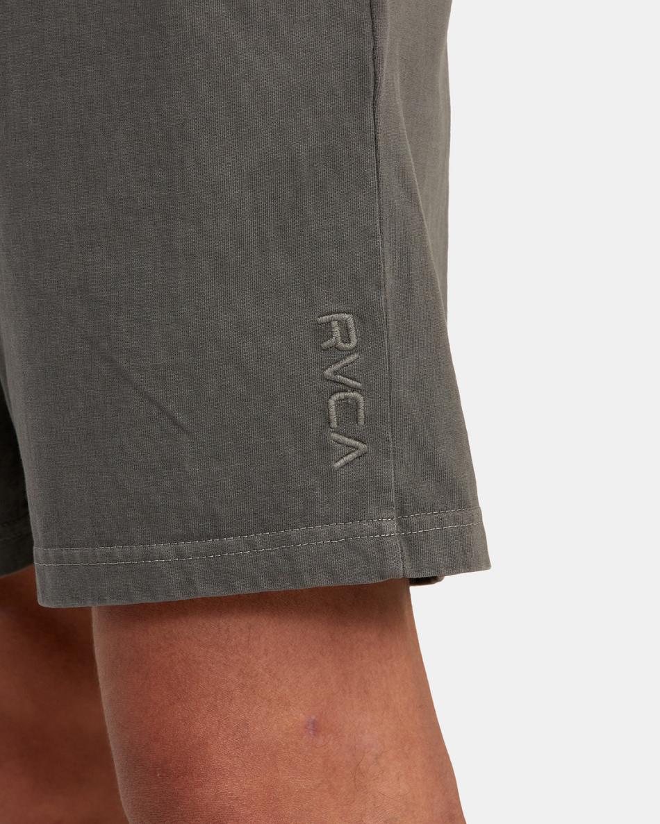Black Rvca PTC Elastic 18 Men's Shorts | USJBT53167