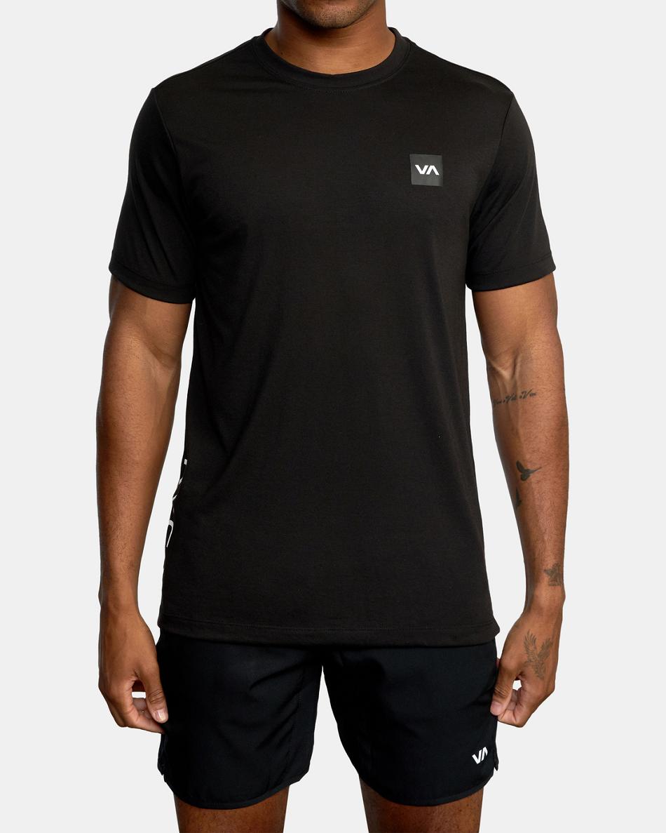 Black Rvca RVCA 2X Tee Men's Short Sleeve | USIIZ95894