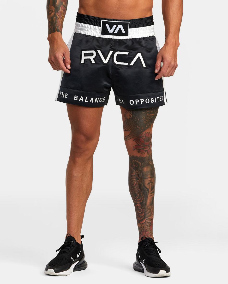 Black Rvca RVCA Muay Thai Men's Running Shorts | GUSUC39513