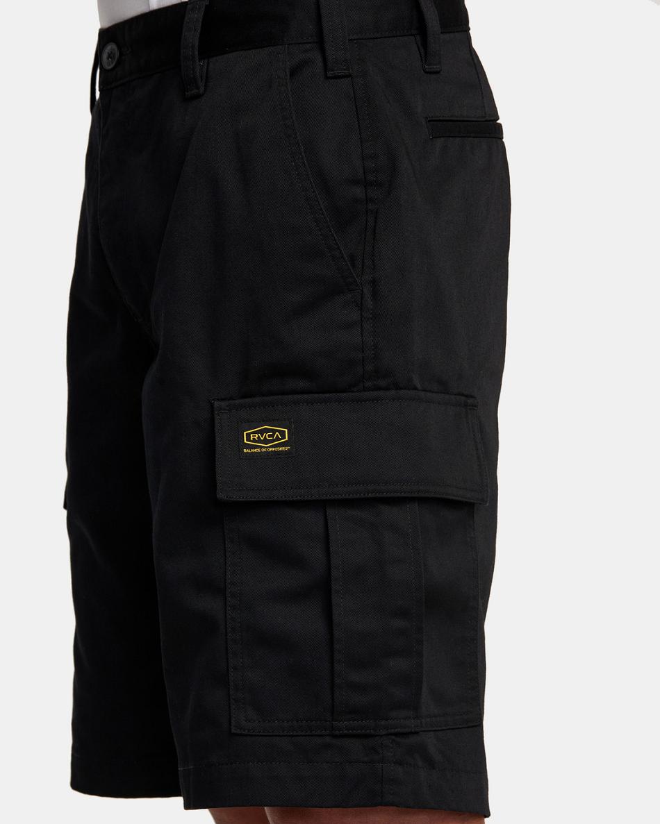 Black Rvca Recession Collection Americana Cargo Men's Shorts | USQCS88243