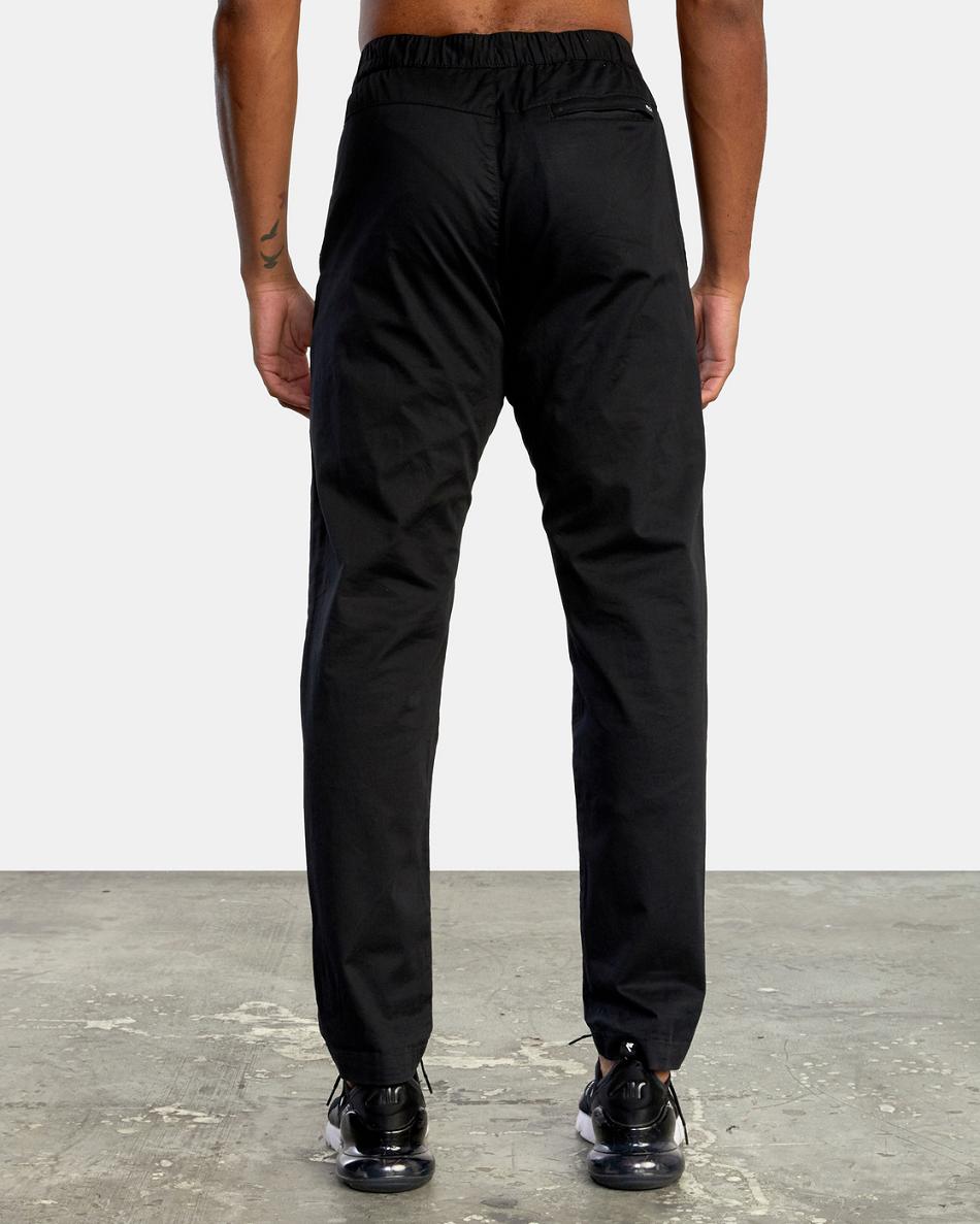 Black Rvca Spectrum Track III Men's Pants | LUSTR86228