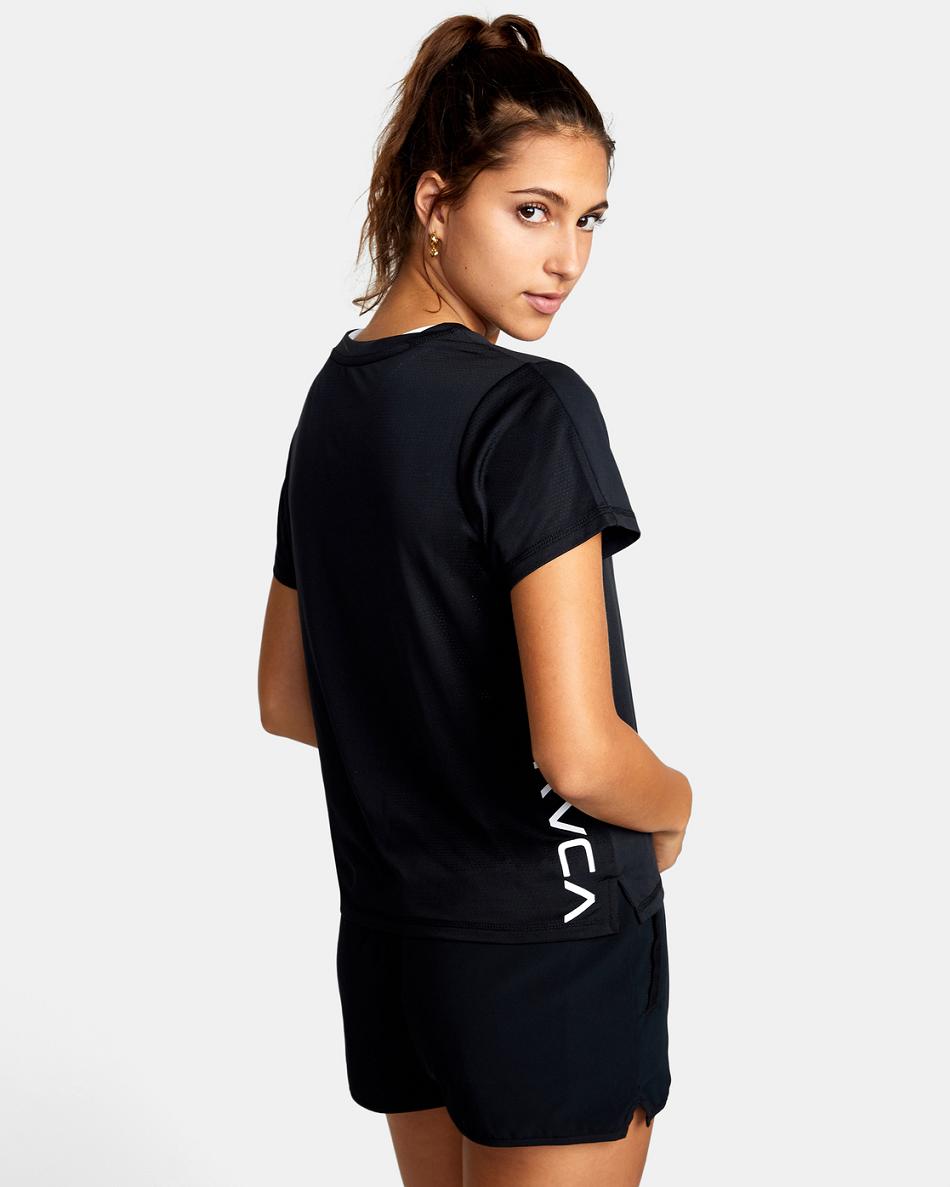 Black Rvca Sport Vent Workout Women's Tanks | FUSHY31905