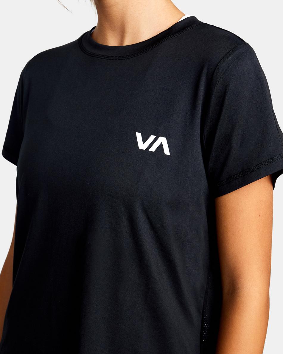 Black Rvca Sport Vent Workout Women's Tanks | FUSHY31905