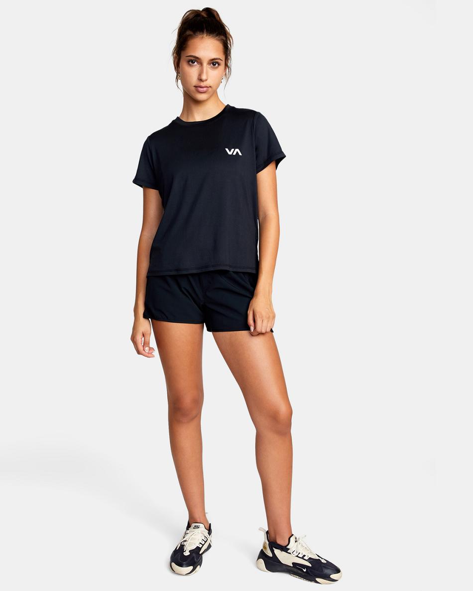 Black Rvca Sport Vent Workout Women's Tanks | FUSHY31905