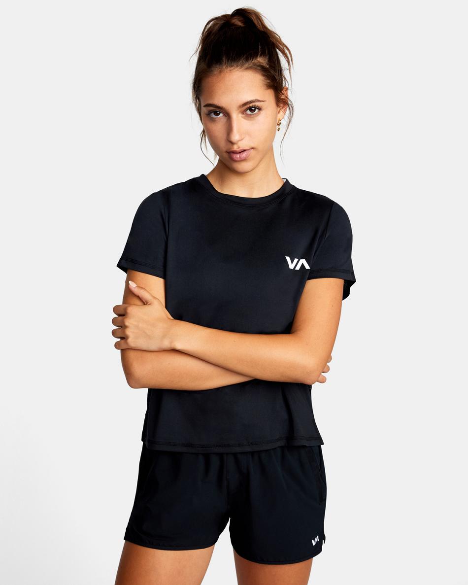 Black Rvca Sport Vent Workout Women\'s Tanks | FUSHY31905
