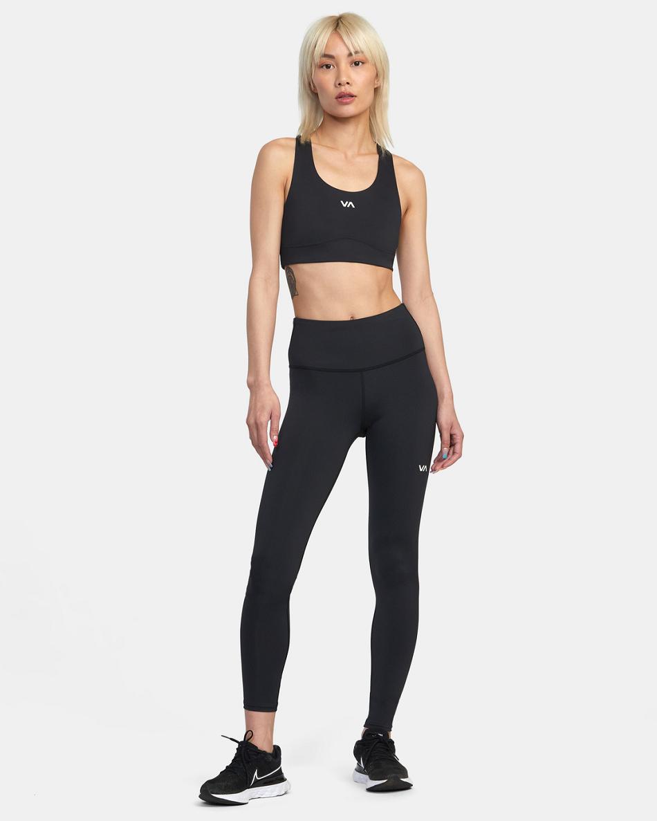 Black Rvca VA Essential Workout Women's Pants | USZDE12764