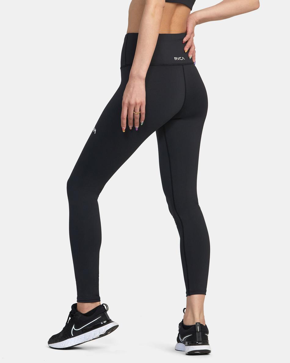 Black Rvca VA Essential Workout Women's Pants | USZDE12764