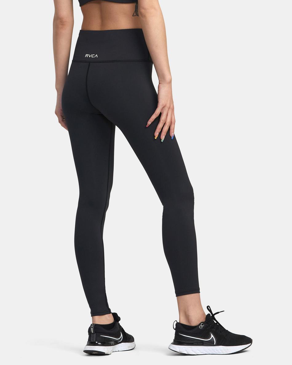 Black Rvca VA Essential Workout Women's Pants | USZDE12764
