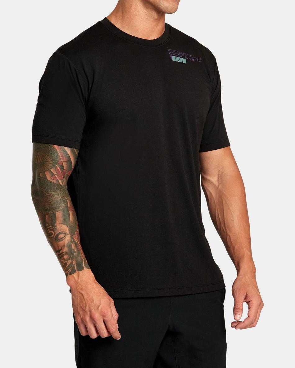 Black Rvca VA Sport Elevate Tee Men's Short Sleeve | AUSDF13334