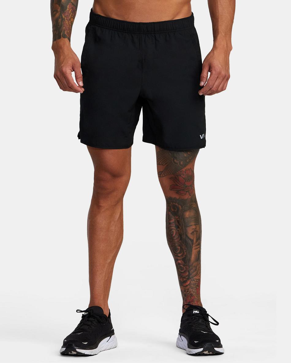 Black Rvca YOGGER IV Men's Running Shorts | TUSPQ41202