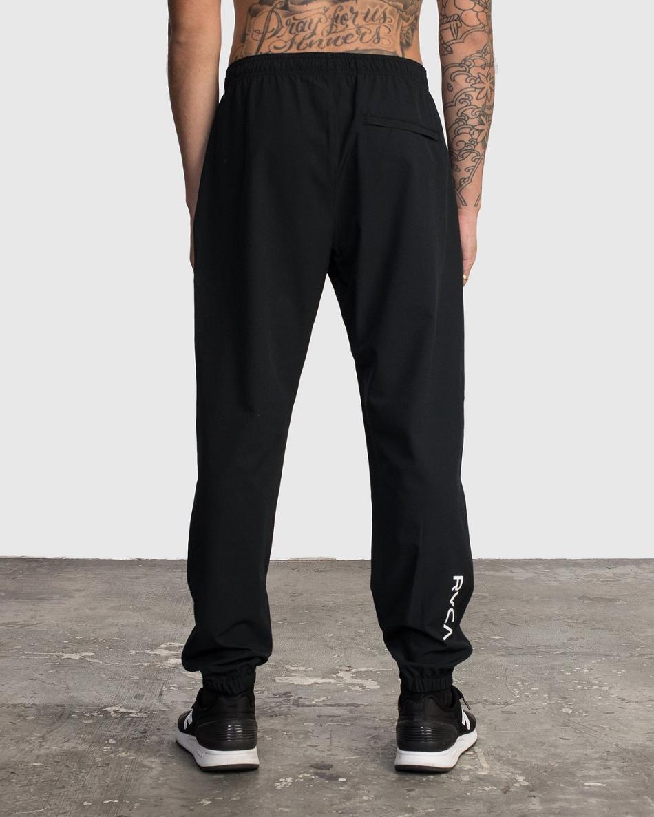 Black Rvca Yogger Track II Men's Pants | TUSPQ63997