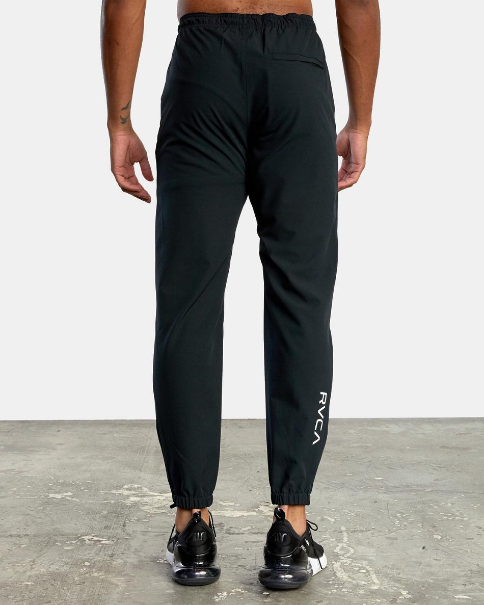 Black Rvca Yogger Track II Men's Pants | TUSPQ63997